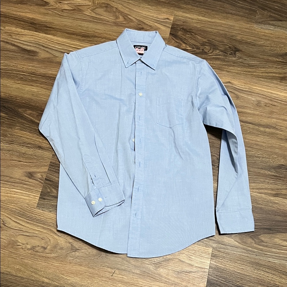 Chaps Men's Light Blue Button-Down Dress Shirt
